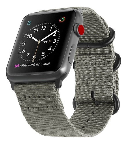 Correa Nylon Fintie Compatible Con Apple Watch 44mm Gray