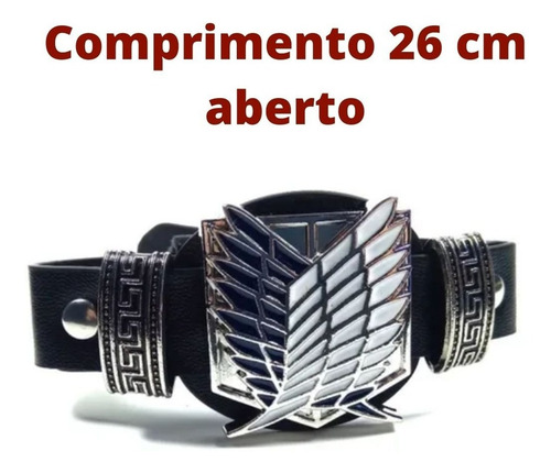 Imagem 3 de 3 de Pulseira Bracelete Anime Attack On Titan Asas Da Liberdade