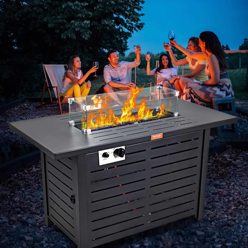 Mesa Pozo De Fuego Fogata De Gas 50,000 Btu Exteriores