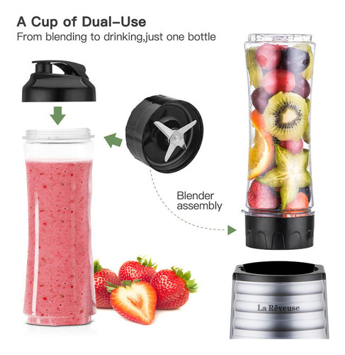 Licuadora Smoothies La Reveuse, Botella Portátil De 300 W Y