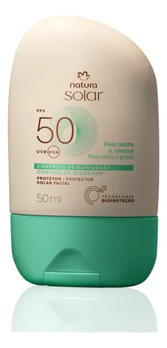 Protetor Solar Natura Facial Fps50 Pele Mista A Oleosa 50ml