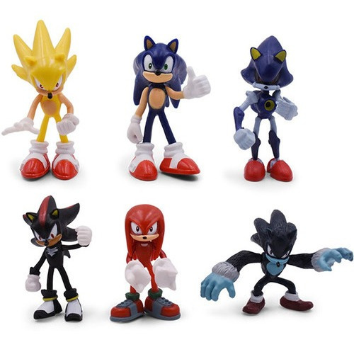 12pcset 6cm Figuras De Juguete Sónico Personajes Shadow Tai 