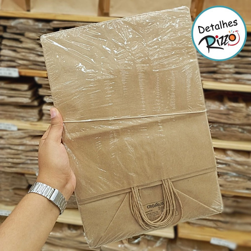 Kit 50 Sacola De Papel 26x23,5x17 Premium Reforçada Com Alça