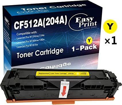 (1-pack, Amarillo) Compatible Cf512a 512a 204a Cartucho De T