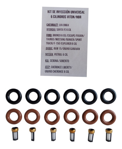 Kit Inyectores Universal 6 Cilindros Viton