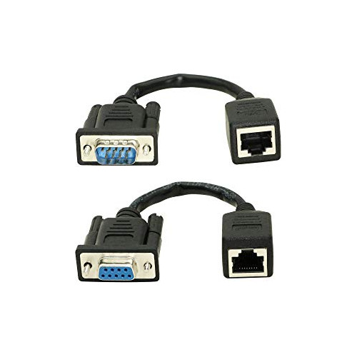 Extensor Db9 Rs232 Rj45, Adaptador Lan Ethernet Rj45 (2...