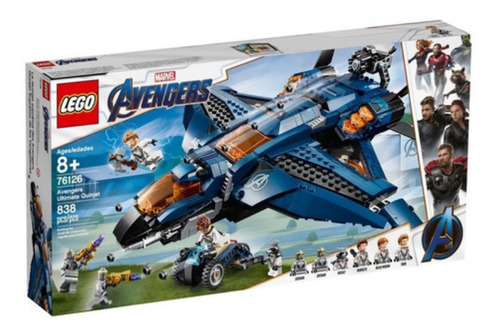 Bloques para armar Lego Marvel Avengers Ultimate Quinjet 840 piezas en caja