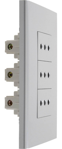 Tomacorriente Triple 10 A Gris Halux