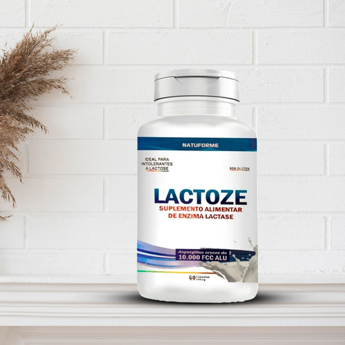 Lactase 10.000 Fcc Alu Intolerância À Lactose 60caps Sem Sabor