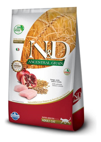 Ração Farmina N&d Ancestral Grain Gatos Adultos Sabor Frango