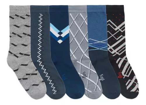 Acelerar Desafortunadamente Privilegio Pack X 6 Pares Medias De Hombre Vestir Moda Floyd Art 1409