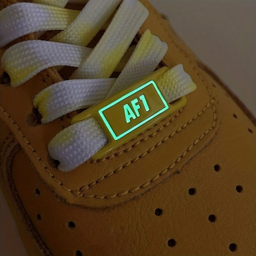 Hebilla Dije Zapatilla Air Force One Af1 Luminosos Negro