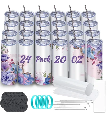 comprar Tazas Para Sublimar Vaso Termo Sublimación 20oz 600ml 24pzs
