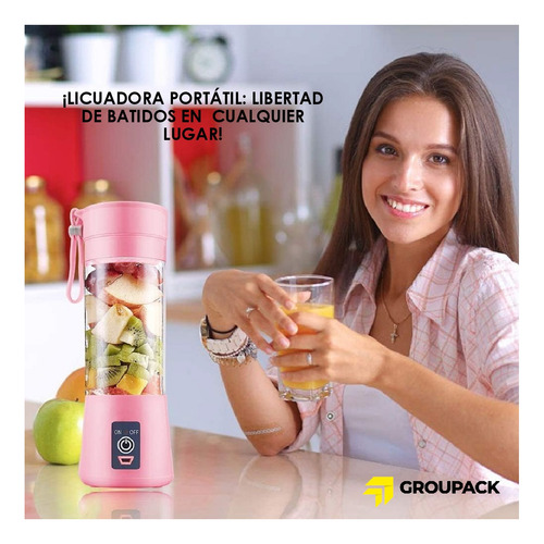 Licuadora Portatil Mini Exprimidor 380ml Para Jugos Bebidas