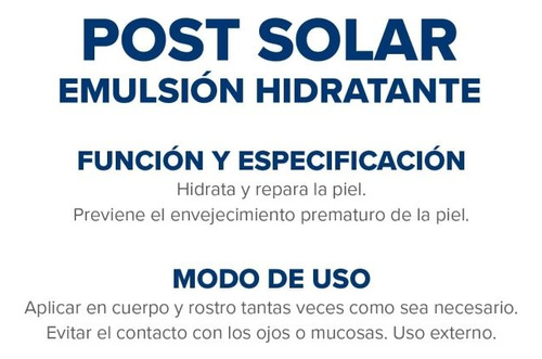Emulsion Dermaglos Post Solar 300ml