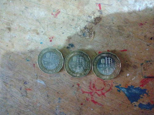 3 Monedas Dodecágonales Del Puerto De Veracruz 500años