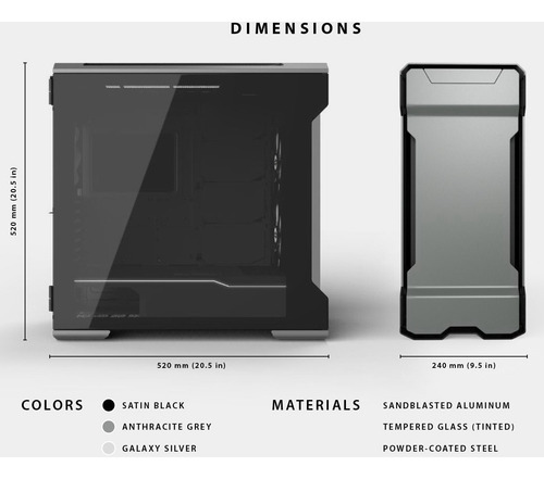 Imagen 5 de 10 de Gabinete Phanteks Enthoo Evolv X Vidrio Leds Rgb Digitales