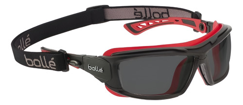 Gafas Seguridad Bollé Ultimate Con Ahumados, Negro Rojo