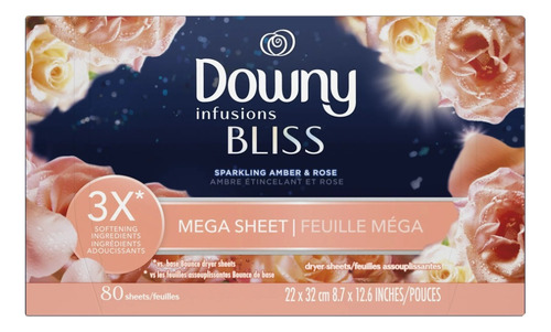 Downy Bliss Toallitas Suavizante De Tela P/ Secadora 80pack 