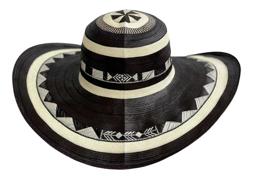 Sombrero Vueltiao 31 Fibras Negro Original Artesania