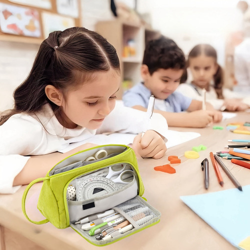 / Estuche De Lápices De Gran Capacidad Para Material Escolar