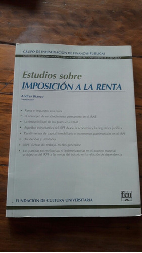 Estudios Sobre Imposicion A La Renta Blanco C9