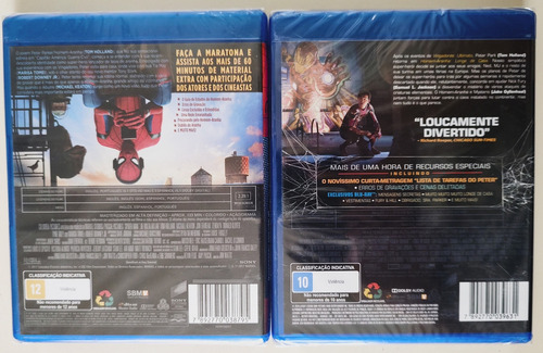 Blu Ray Coleçao Homem Aranha (original Lacrado)