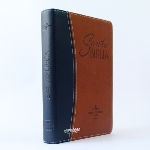 Biblia Reina Valeria 1960 Letra Grande Azul/marrón Cristiana