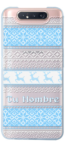 Funda Para Galaxy Ugly Sweater Azul Navideño Con Tu Nombre