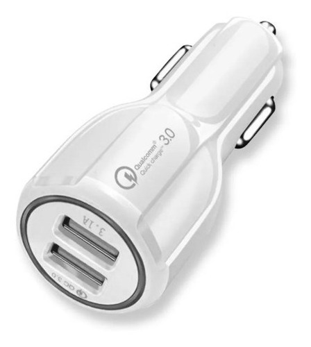 Imagen 1 de 2 de Cargador De Auto Carga Rapida Qualcomm 3.0 Incluye Cable