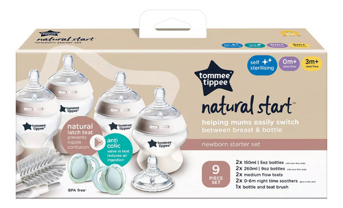 Tommee Tippee Set De Inicio Recién Nacido Natural Start Color Blanco Muted