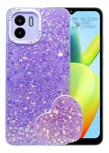 Carcasa Para Xiaomi Redmi A1 Glitter Incluye Pop Socket