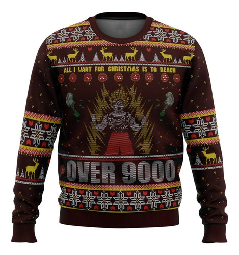 Polera Goku Ugly Sueter Dragon Ball Polera Navidad Sweater