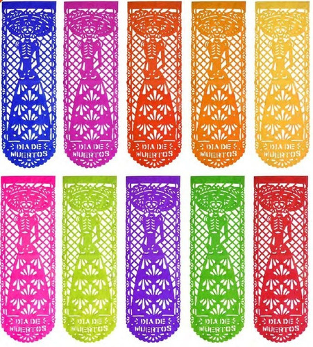Imagen 1 de 1 de Papel Picado - Mantel Vertical Muertos