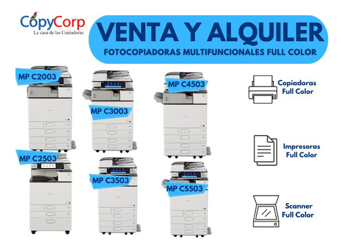 Venta Y Alquiler De Fotocopiadoras Multifuncionales Láser 