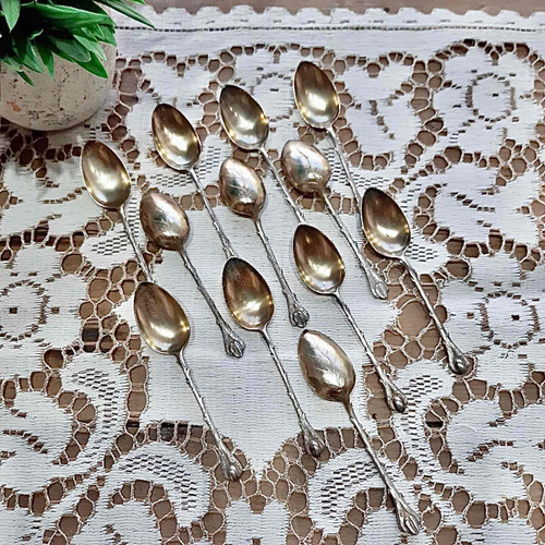Antiguas Cucharitas De Café De Plata Lappas - Precio Por 6