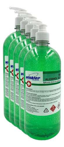 Gel Sanitizante 70% Cert. Isp 1 Litro Higienizante - Pack 5