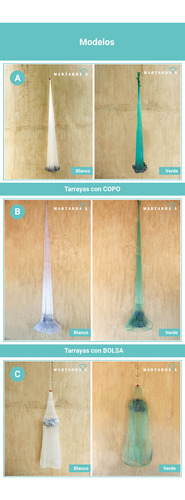 Atarraya Tarraya Red De Pesca 1 Pulgada Camaronera