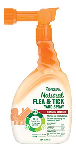 Spray Para Jardín Tropiclean Natural Flea & Garrapat 946 Ml