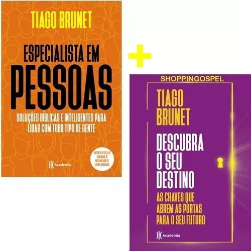 Kit 2 Livros Tiago Brunet Especialista + Descubra Seu Destino
