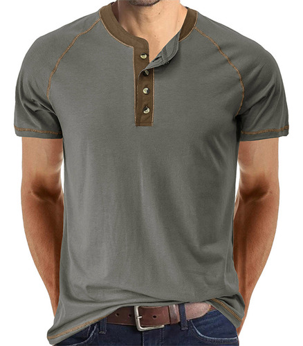 Camiseta I Para Hombre, Manga Corta, Cuello Redondo, Adelgaz