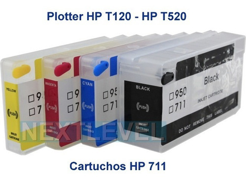 Cartuchos Recargables Autoreset Xxl Hp 711 Plotter T120 T520