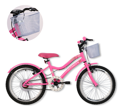 Bicicleta Infantil Feminina  Mist Aro 20 Rosa - Athor