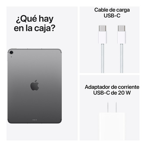 iPad air 11 pulgadas Wi-fi + Cellular 1 tb Gris Espacial(m3)
