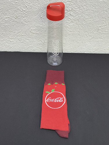 Calcetines Navideños Promocionales Coca Cola Con Cilindro #2 (Usado)