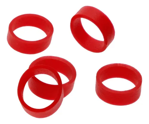 100 Sujetacables De Silicona Onlykxy Reutilizables Rojo
