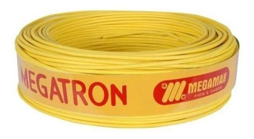 Cabo Flexivel 2,5mm 750v Fio Amarelo Rolo 100m Megatron