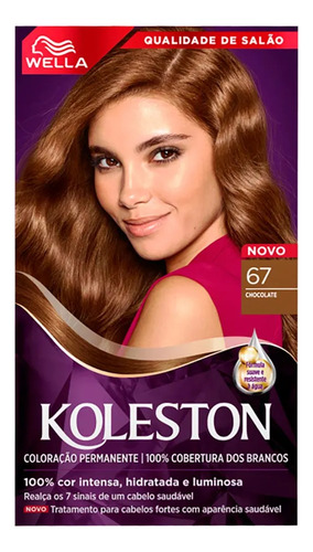 Kit 03 Coloração De Cabelo Koleston Chocolate 67 Wella