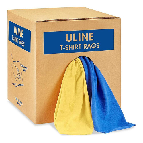 Trapos Tipo Camiseta De Colores -caja De 23kg -uline-440/paq