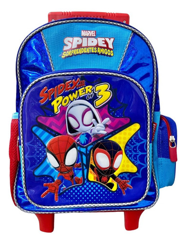 Mochila Con Ruedas Spider-man Marca Ruz Para Kinder Original